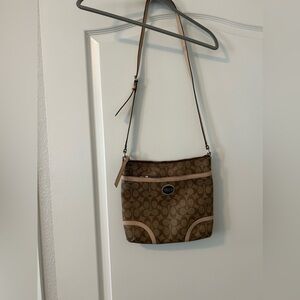 Coach shoulder bag and crossbody with lots of storage.